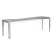 Modern Home 59" Brushed Silver Outdoor Patio Dining Bench